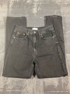 ZARA Men’s Washed Black Straight Jeans